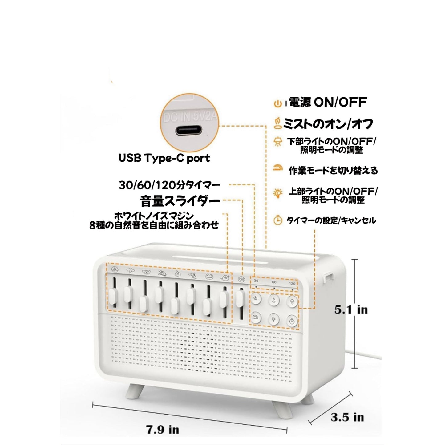 ★Sleep Relax Pro★ 加湿器、新ホワイトノイズマシン